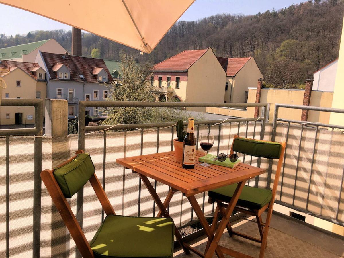 Ferienwohnung Kurzmalweg -Balkon- Meißen Exterior foto